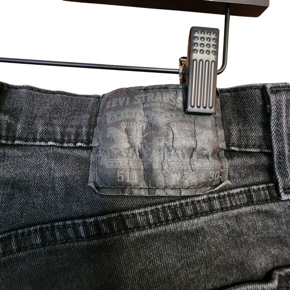 Levis Premium Mens 512 Slim Straight Black Denim Jeans Size 30x30 - Picture 4 of 4